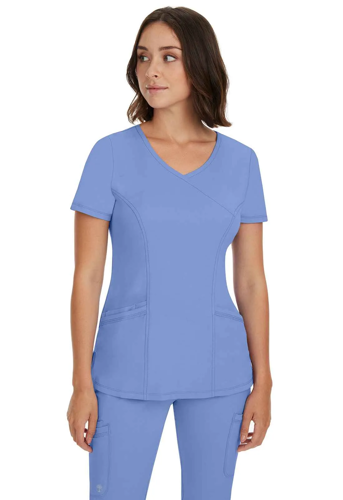 HH Works - Women's Madison Mock Wrap Solid Scrub Top