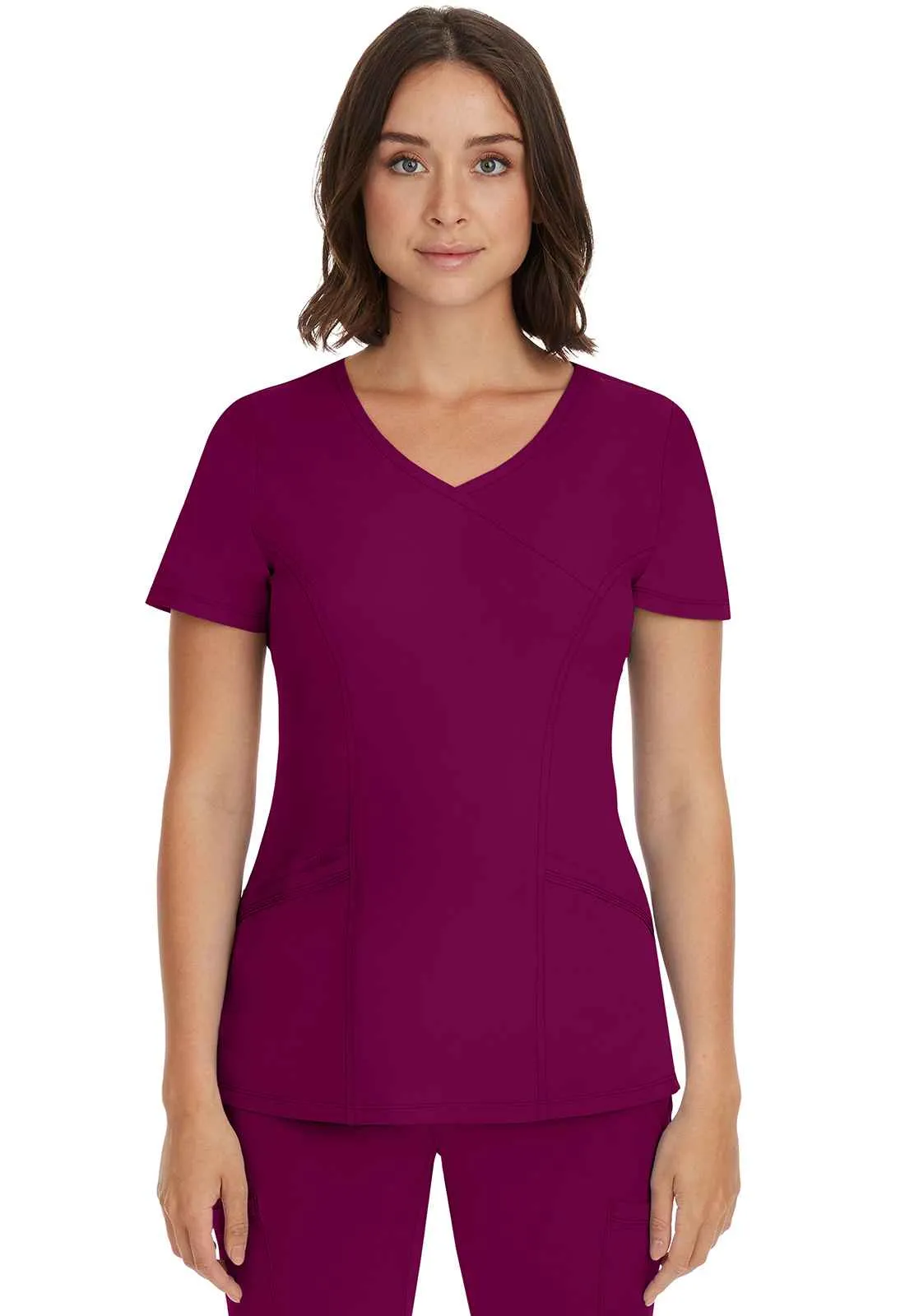 HH Works - Women's Madison Mock Wrap Solid Scrub Top