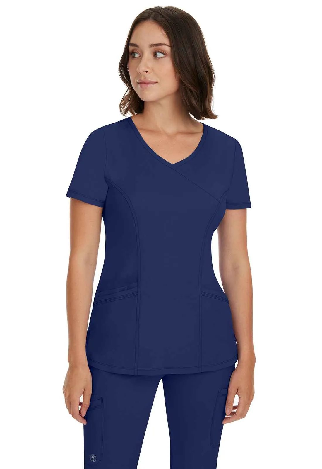 HH Works - Women's Madison Mock Wrap Solid Scrub Top