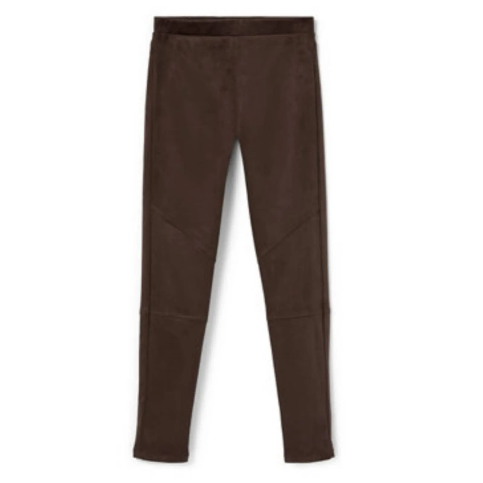 Karen Kane Faux Suede Moto Pants Brown Large