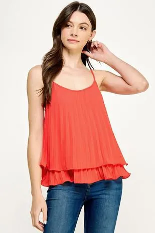 Layered Pleated Cami