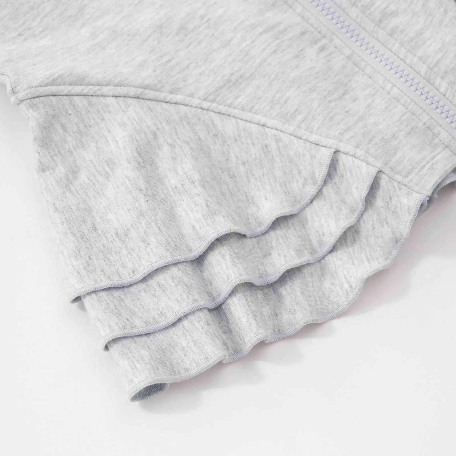 Light Heather Gray Peplum Hoodie