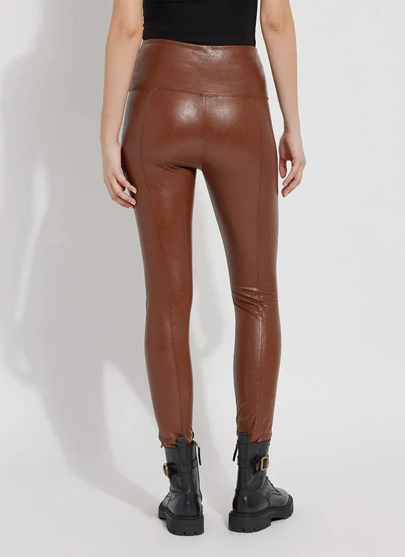 Lysse Textured Leather Legging - Whiskey