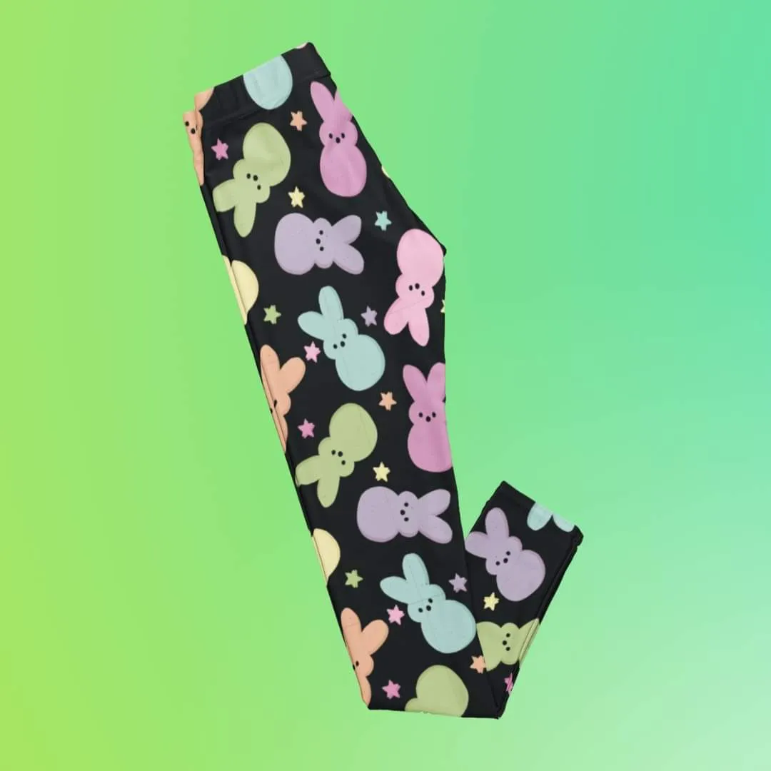 Marshmallow Bunnies - High-quality Handcrafted Vibrant Leggings