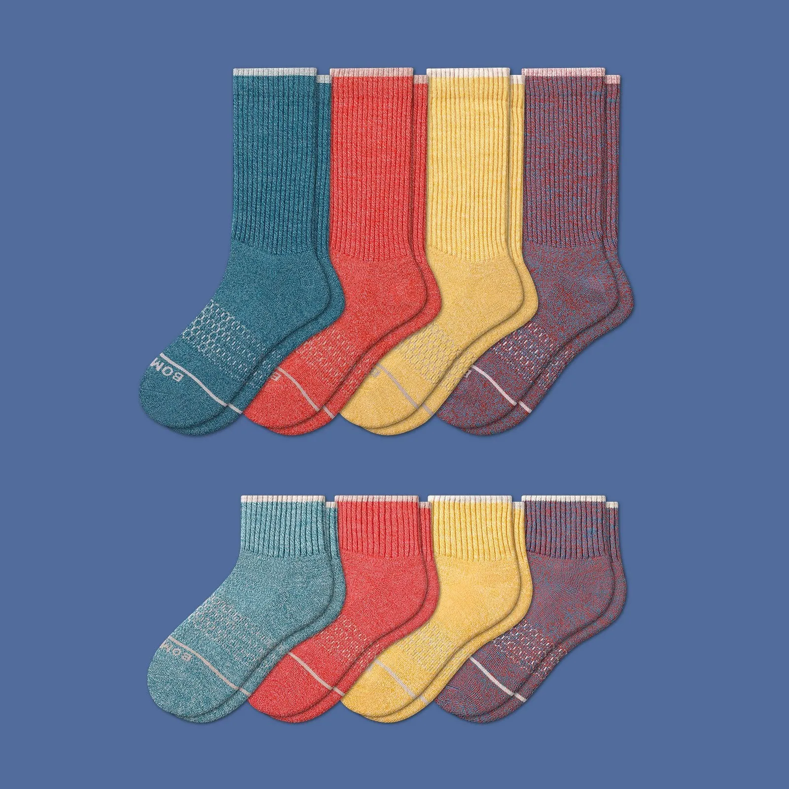 Men's Merino Wool Calf & Quarter Sock 8-Pack