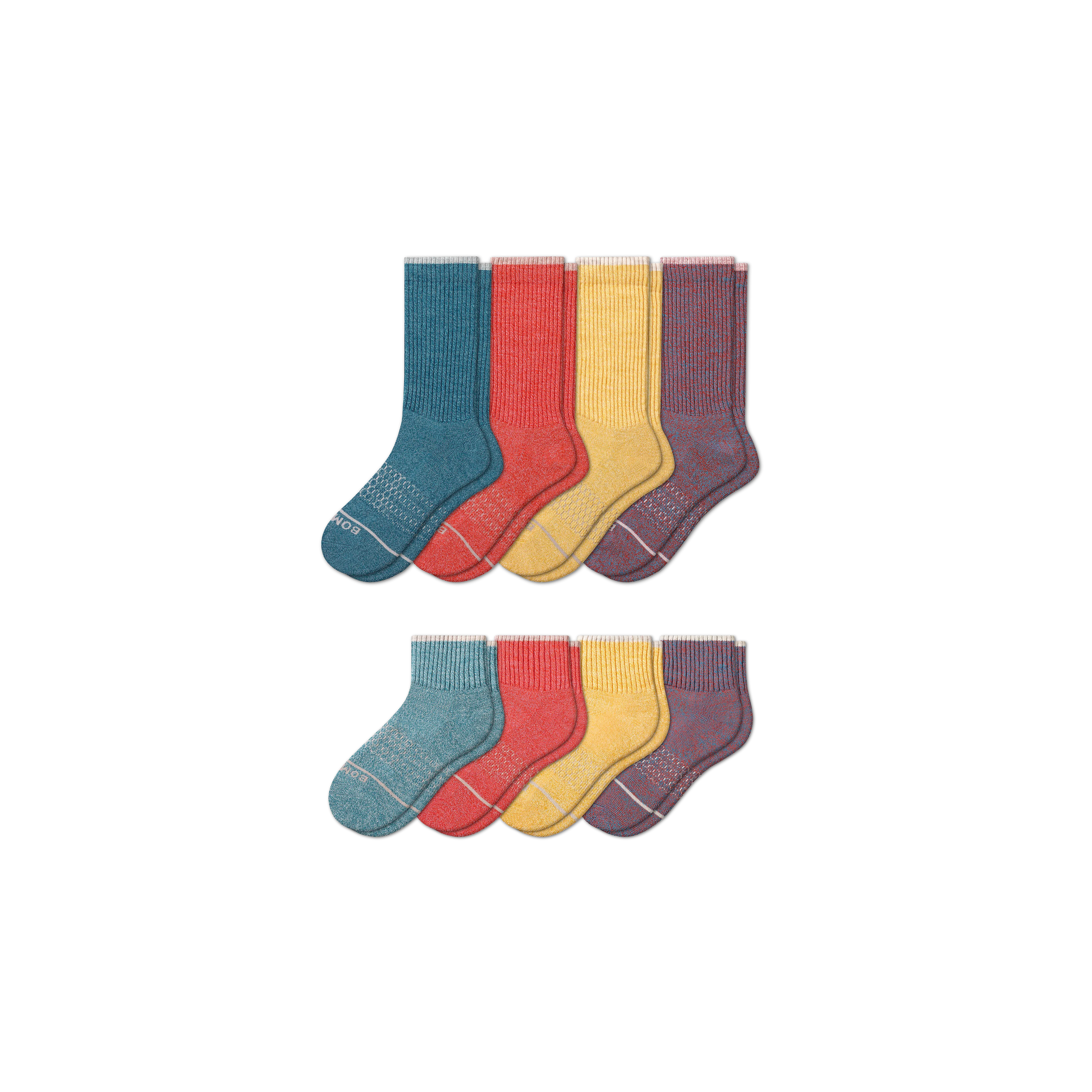 Men's Merino Wool Calf & Quarter Sock 8-Pack