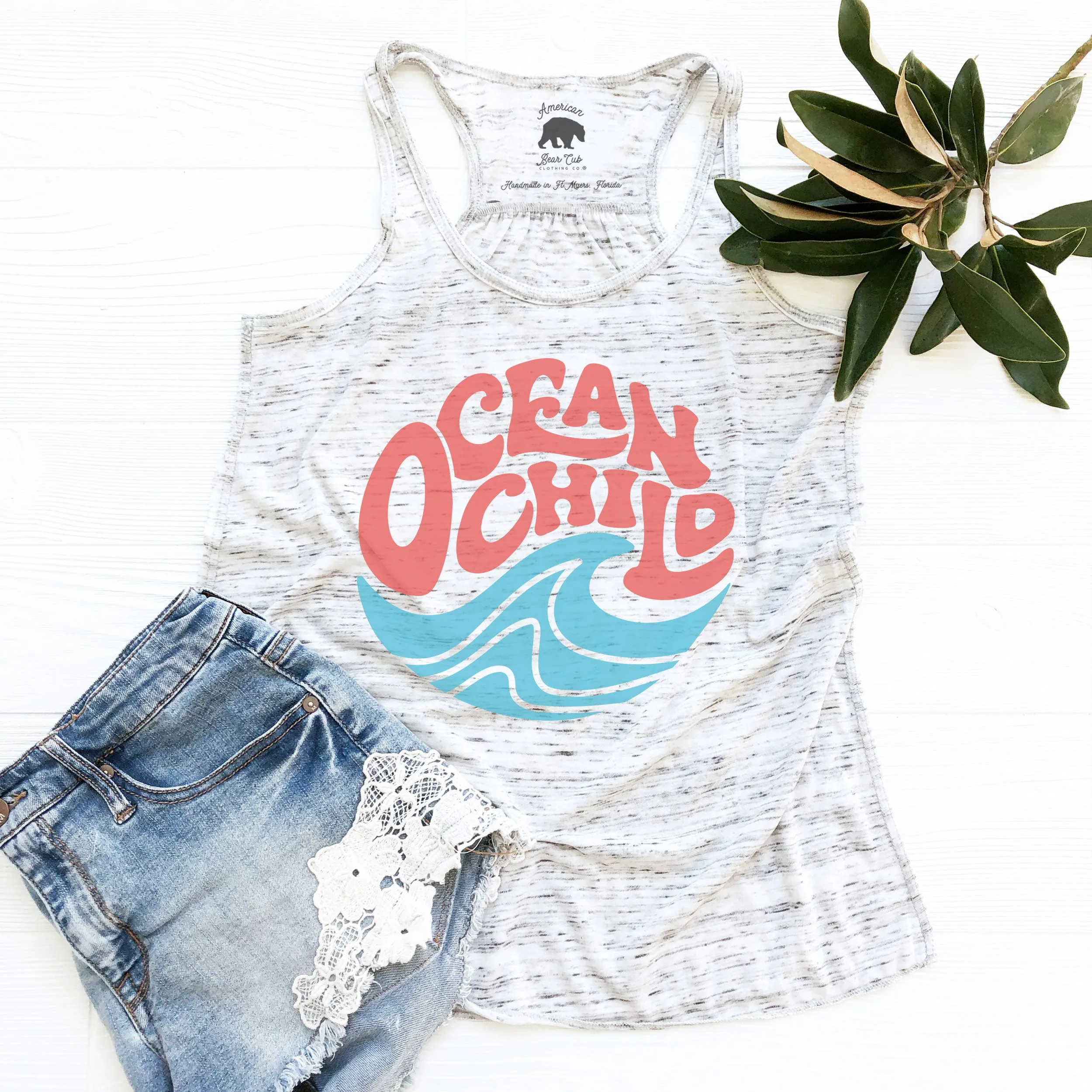 Ocean Child Retro flowy racerback tank top