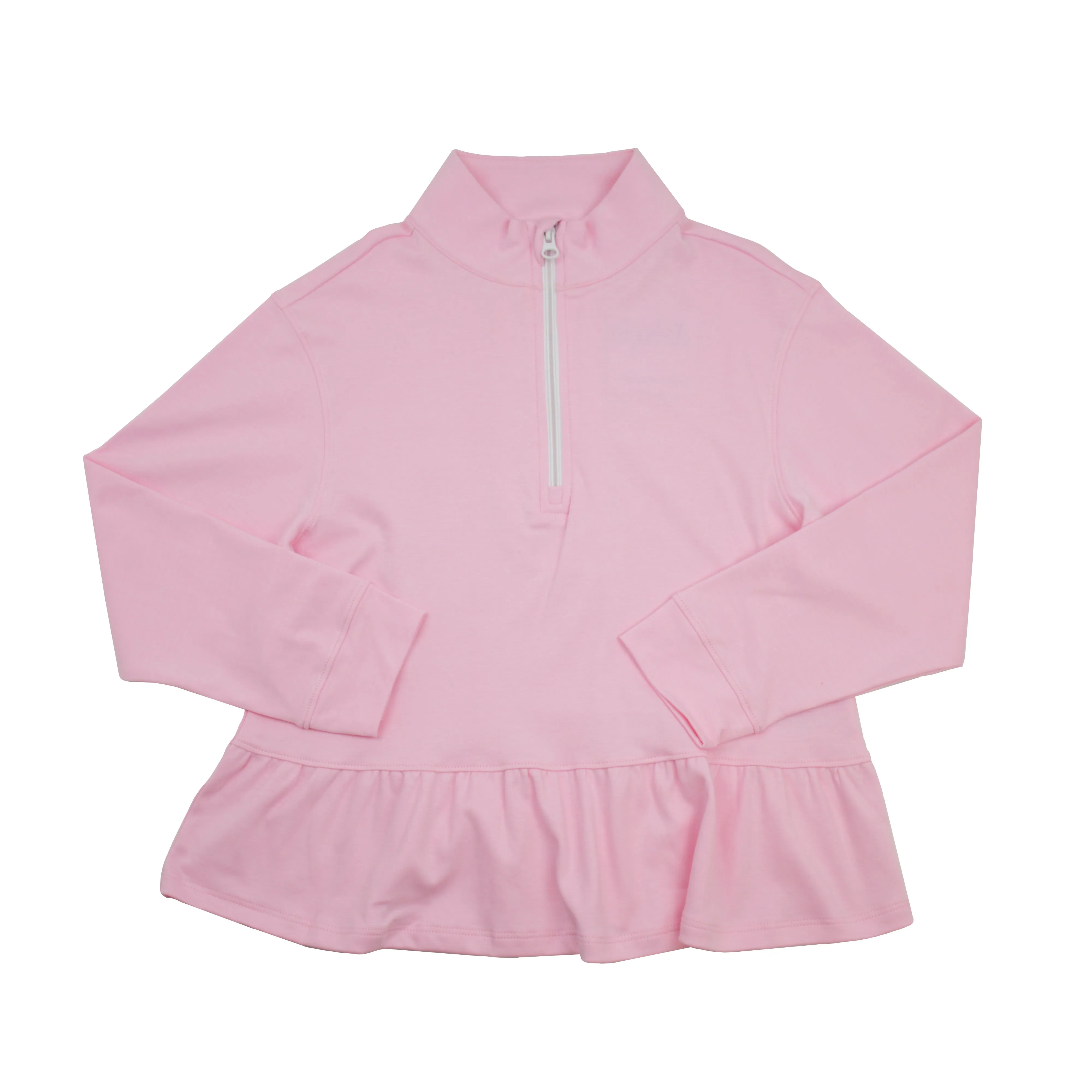 Peplum Half-Zip | Light Pink Knit