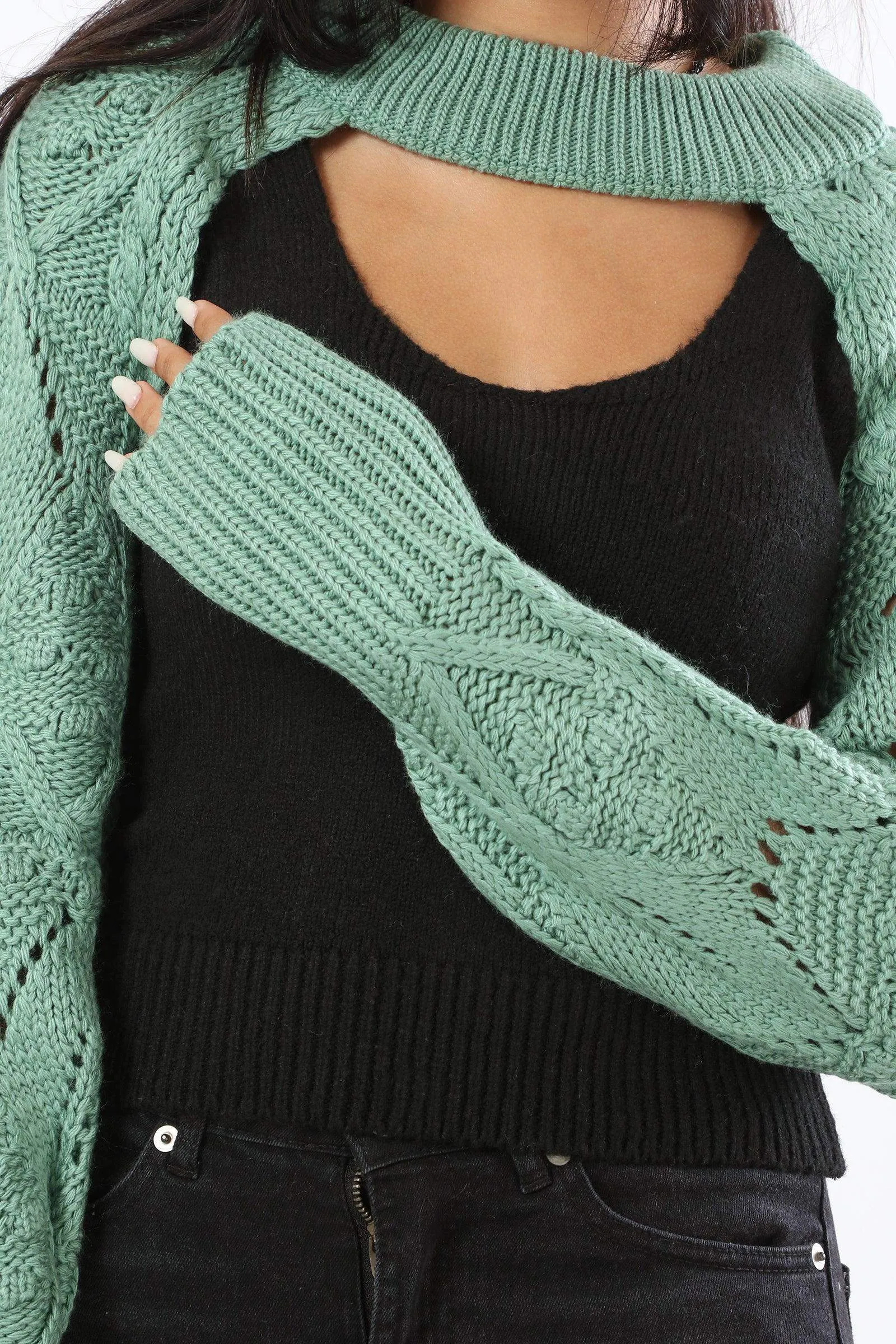 Pointelle Detachable Sleeves