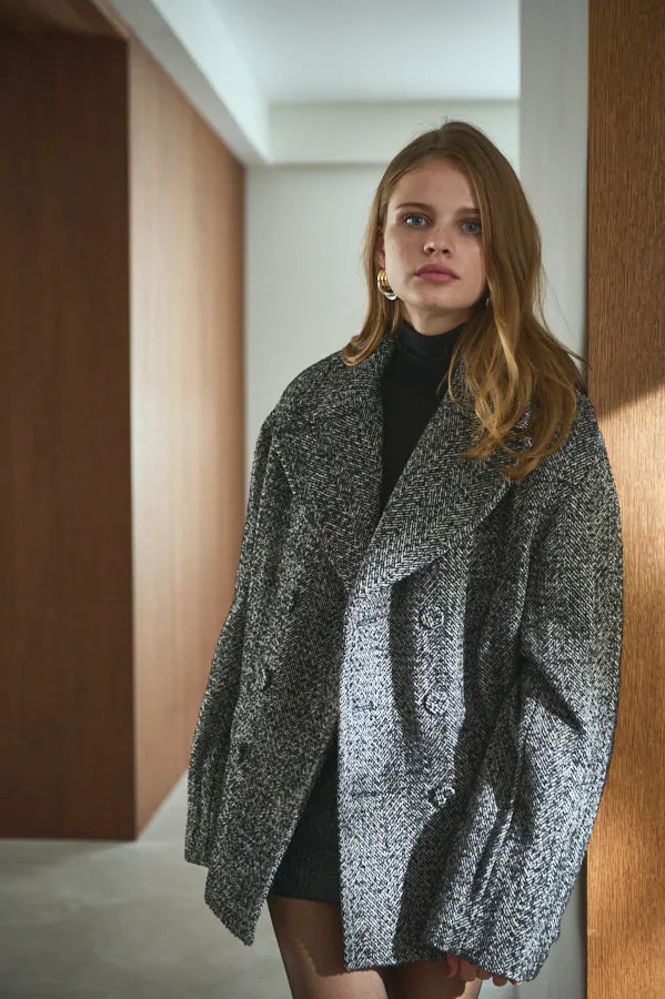 Pre-order Anika Tweed Coat <br>-GRY-