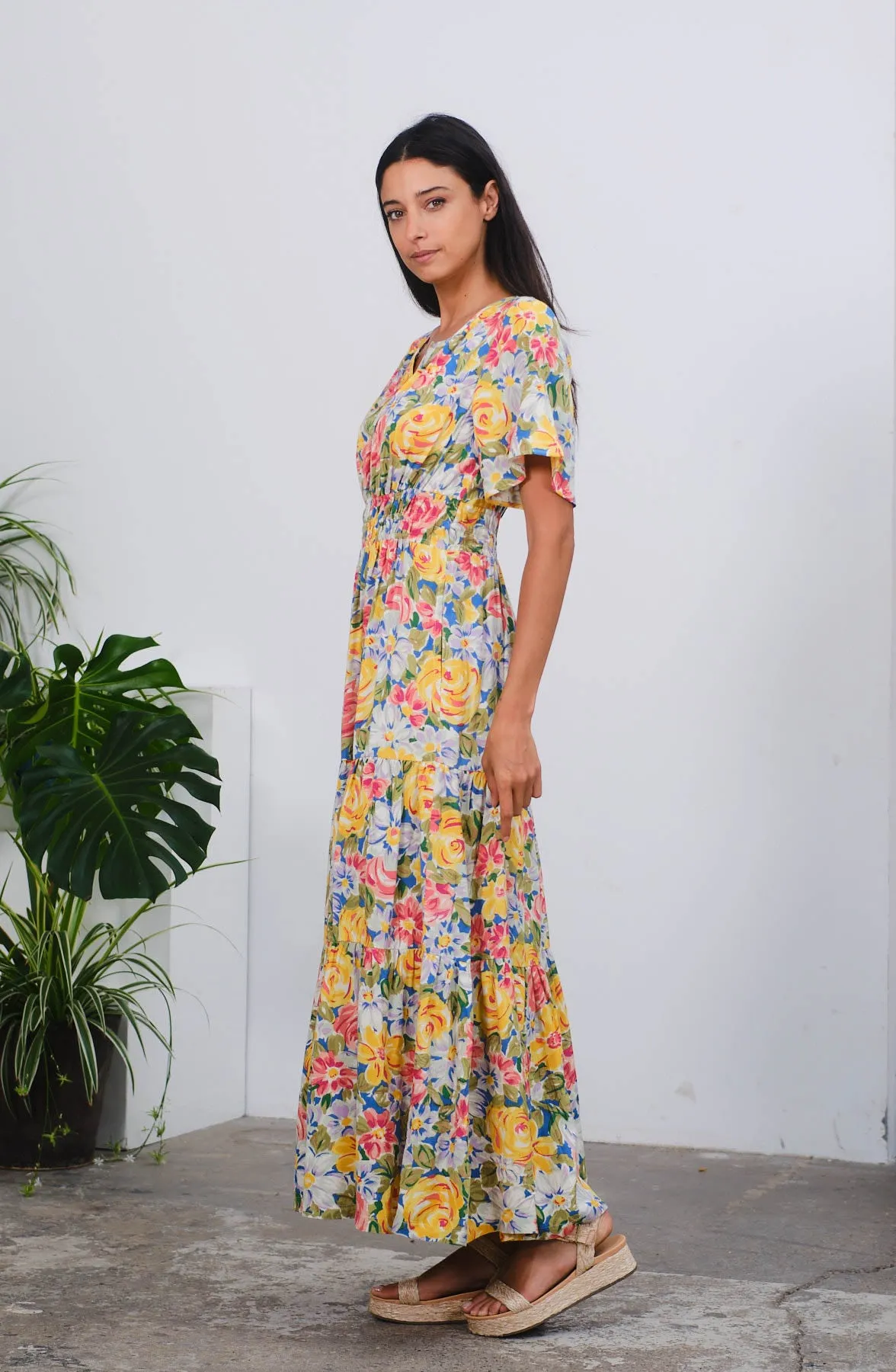 Raquel Dress in Botanical Print