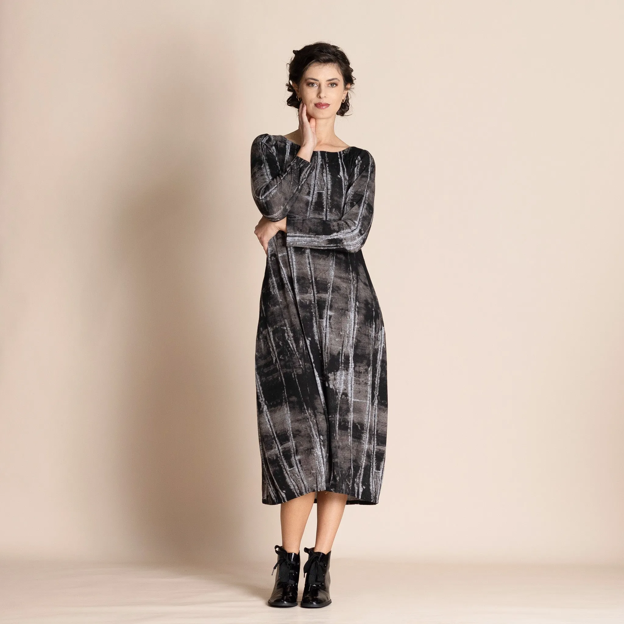 shibori knit romance dress