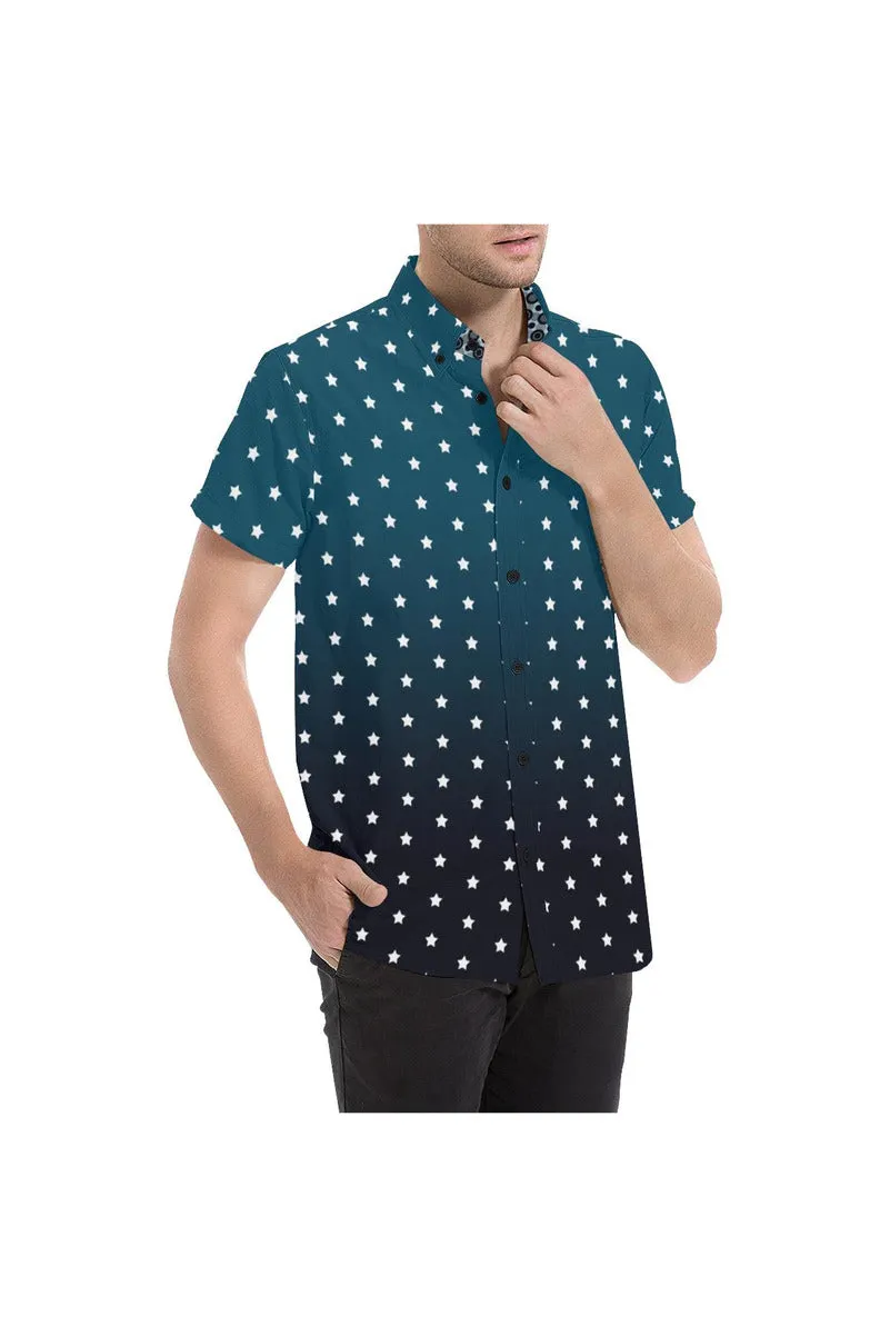 Starry Midnight Men's All Over Print Short Sleeve Shirt