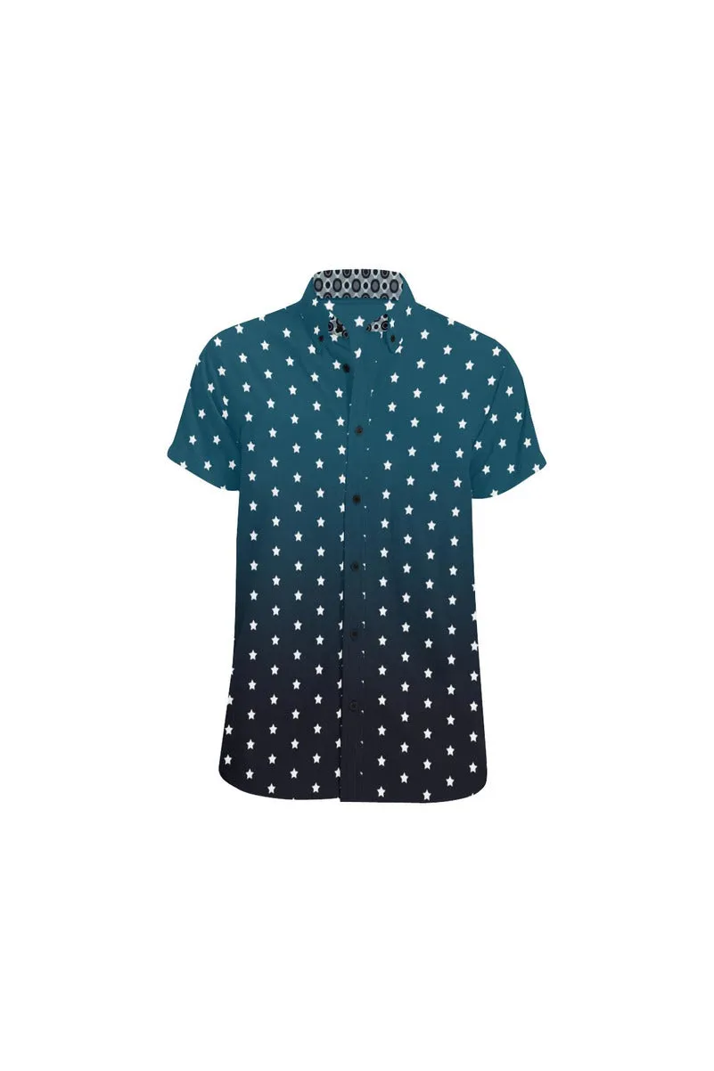 Starry Midnight Men's All Over Print Short Sleeve Shirt