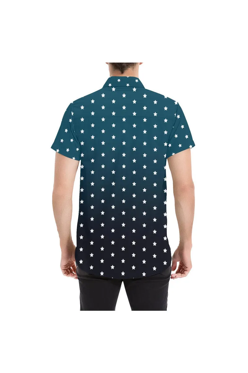 Starry Midnight Men's All Over Print Short Sleeve Shirt