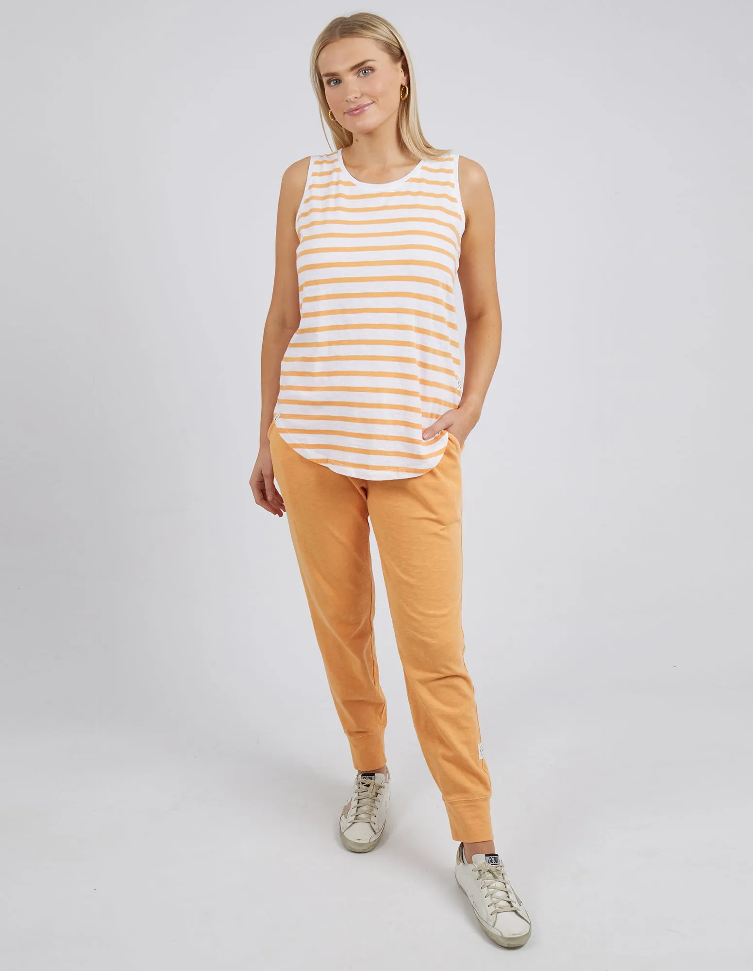 Sunny Days Stripe Tank Apricot