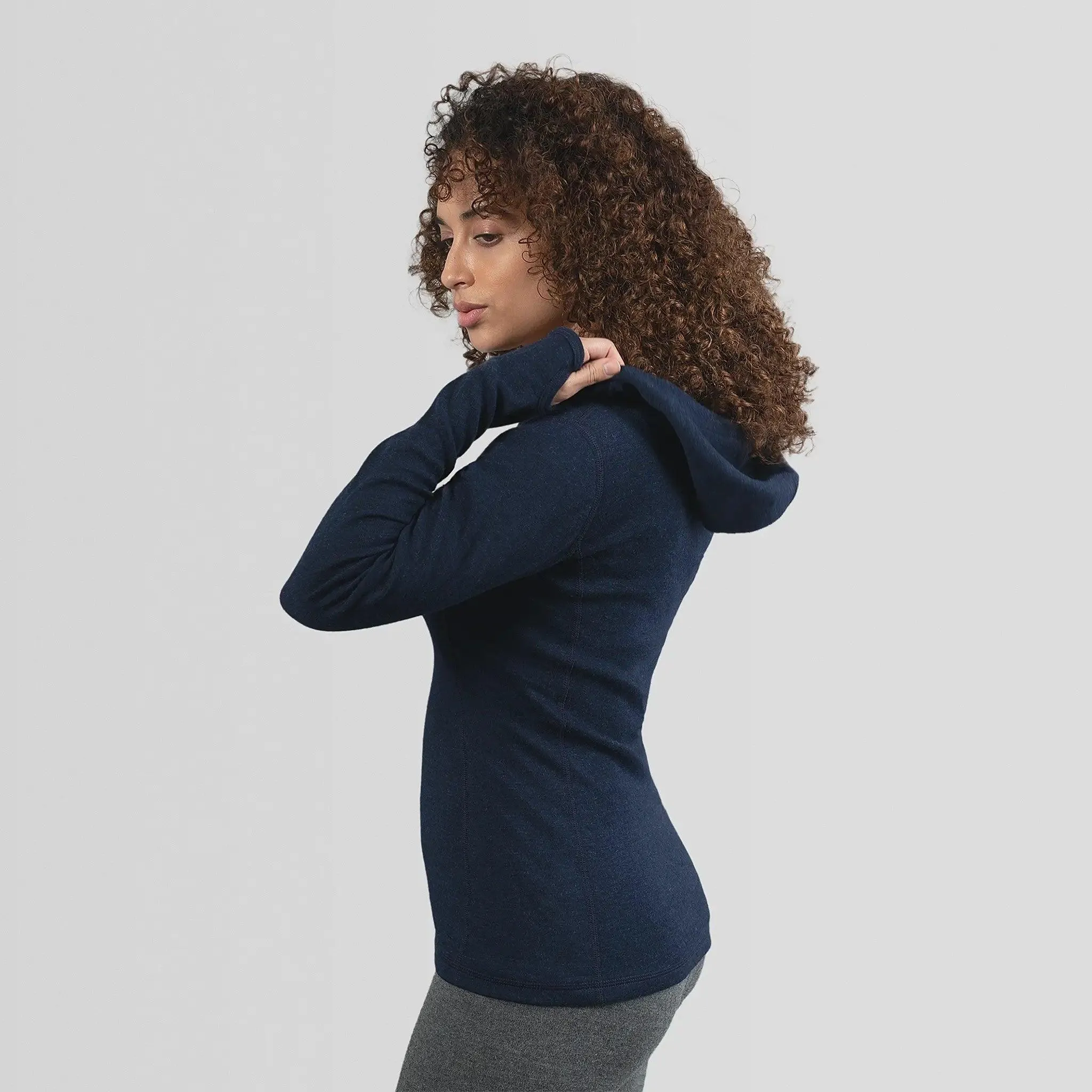 Women's Alpaca Wool Hoodie: 300 Lightweight Half-Zip