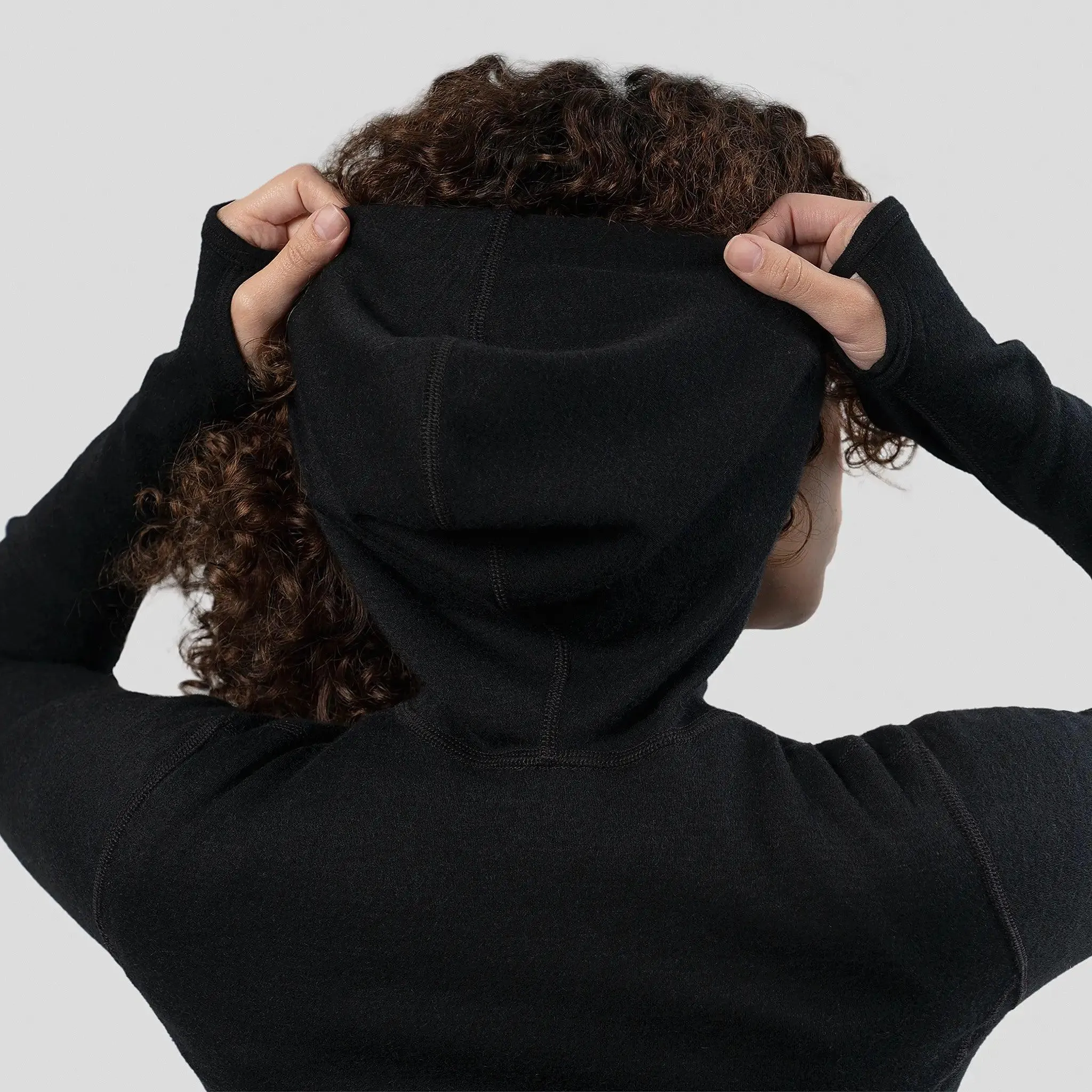 Women's Alpaca Wool Hoodie: 300 Lightweight Half-Zip