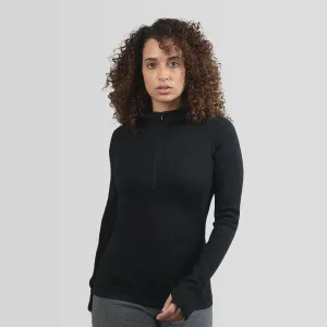 Women's Alpaca Wool Hoodie: 300 Lightweight Half-Zip