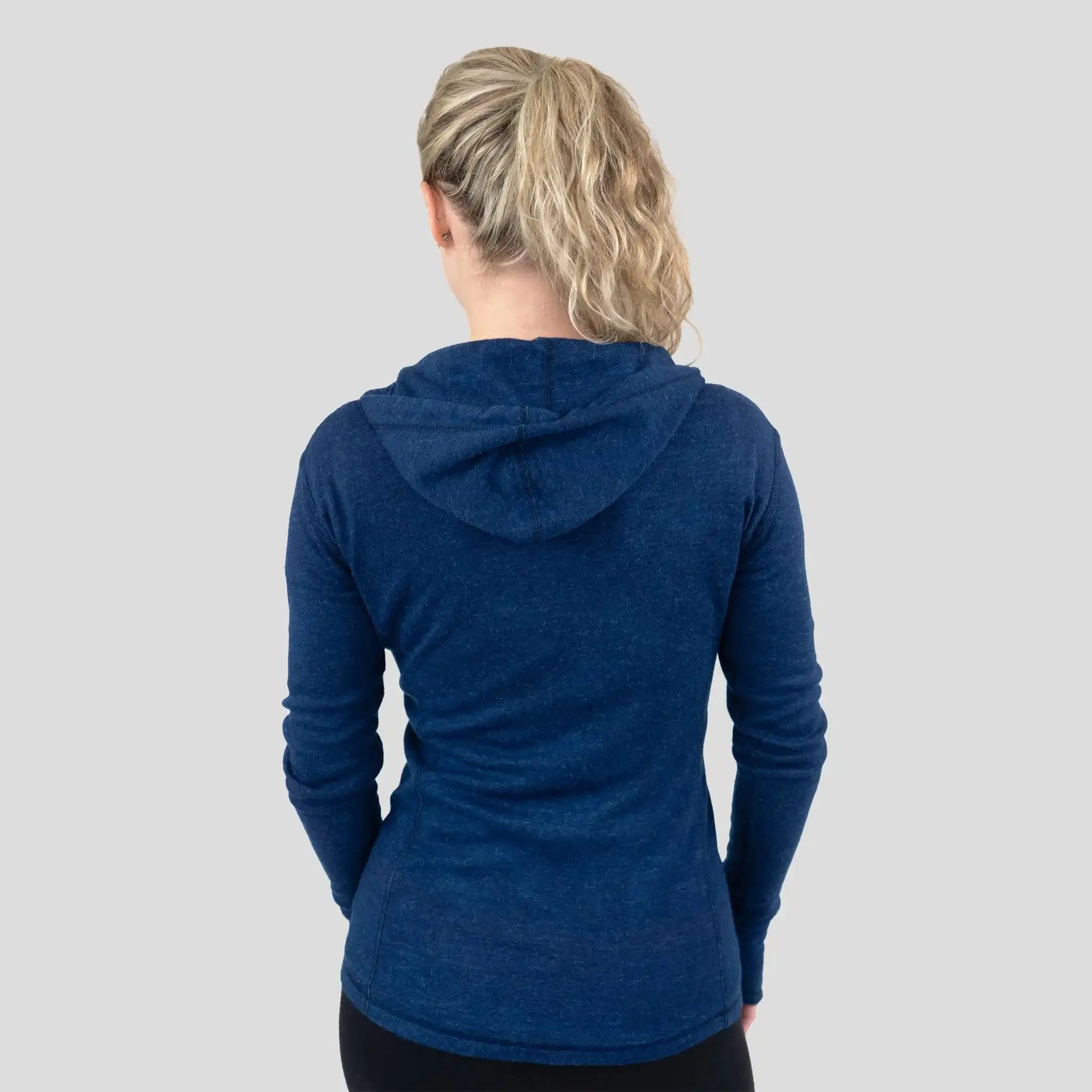 Women's Alpaca Wool Hoodie: 300 Lightweight Half-Zip