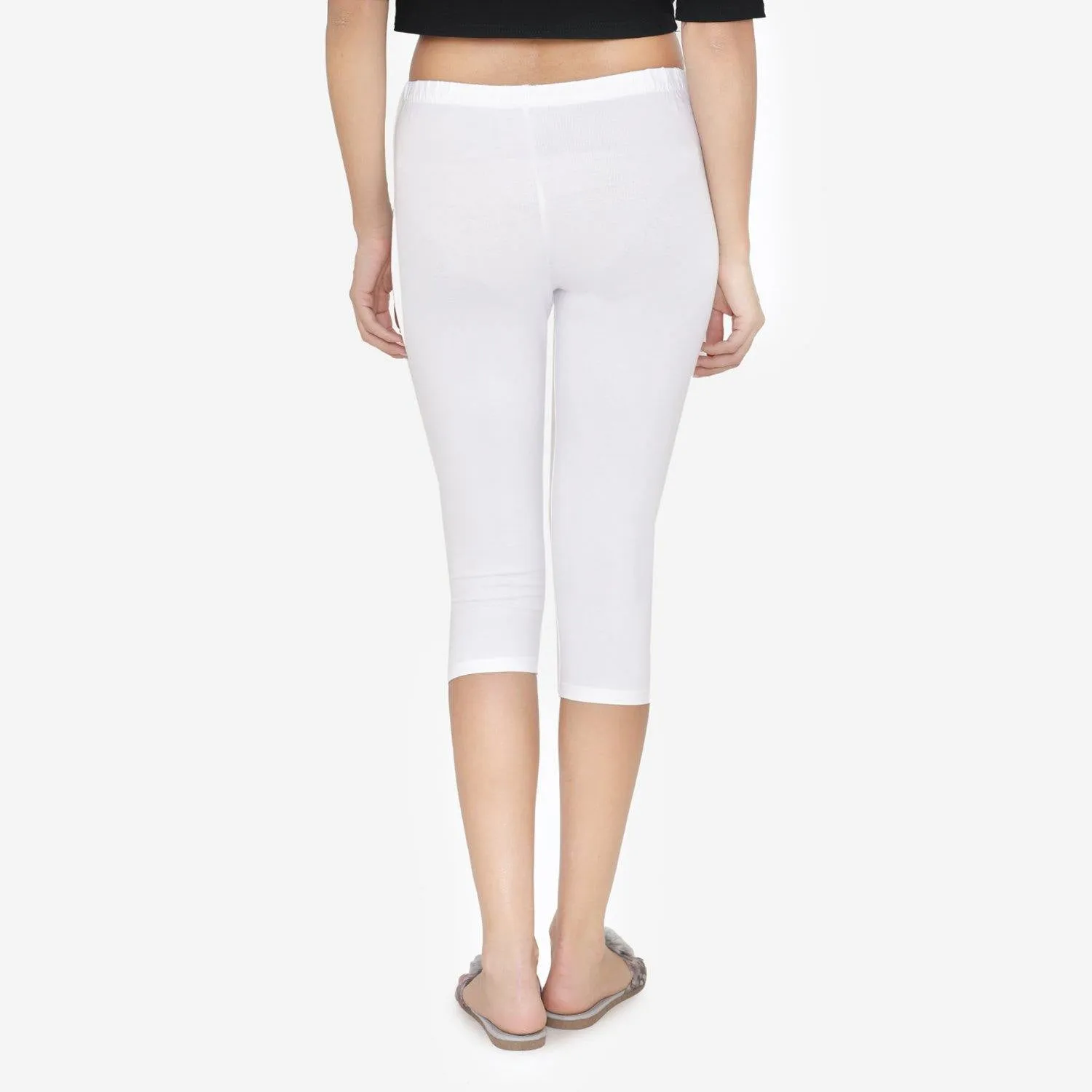 Women's Comfy Classy Capri Legging - Off White